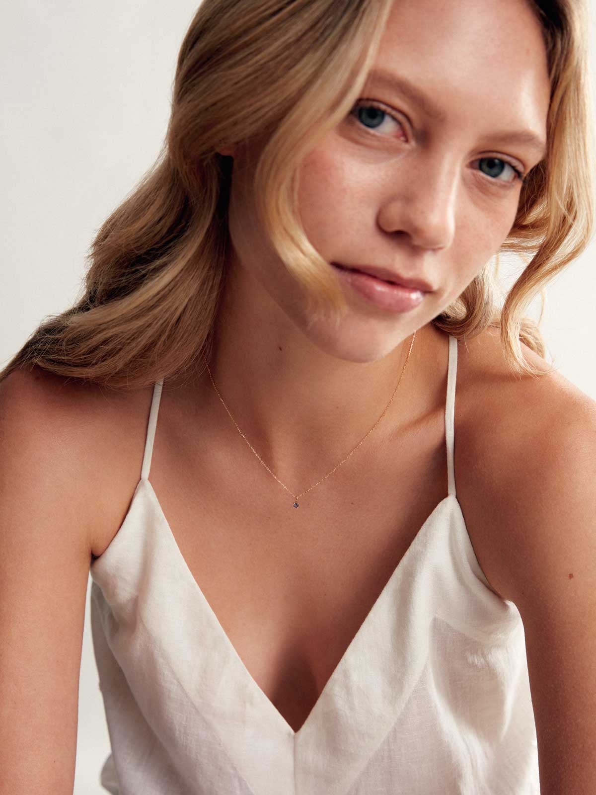 Birthstone Halskette Dezember | 14k Echtgold & Iolite - Image 4