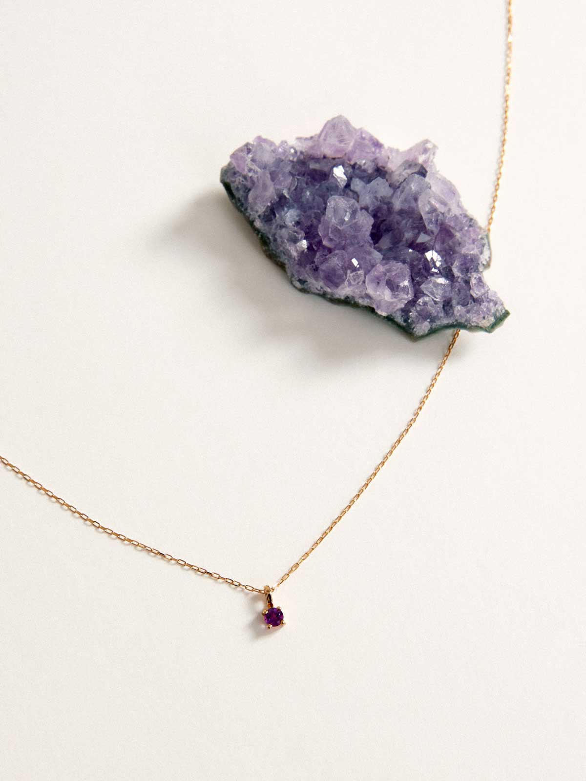 Birthstone Halskette Februar | 14k Echtgold & Amethyst - Image 3