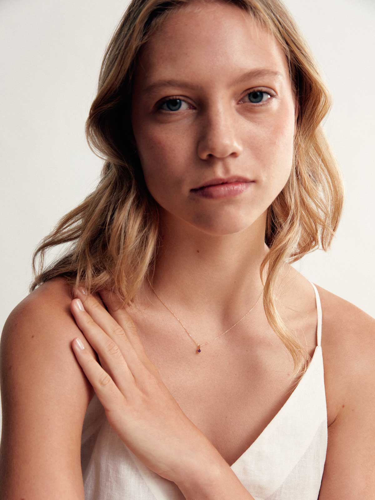 Birthstone Halskette Februar | 14k Echtgold & Amethyst - Image 4