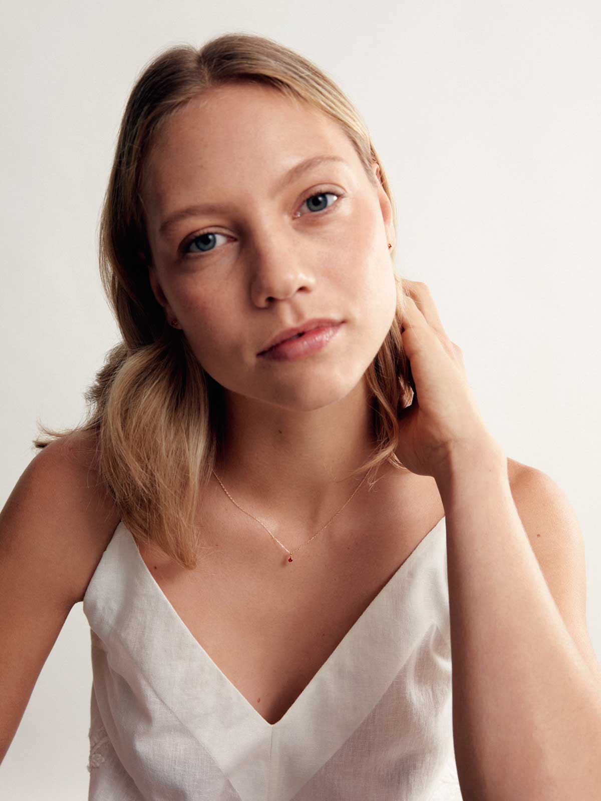 Birthstone Halskette Januar | 14k Echtgold & Granat - Image 3