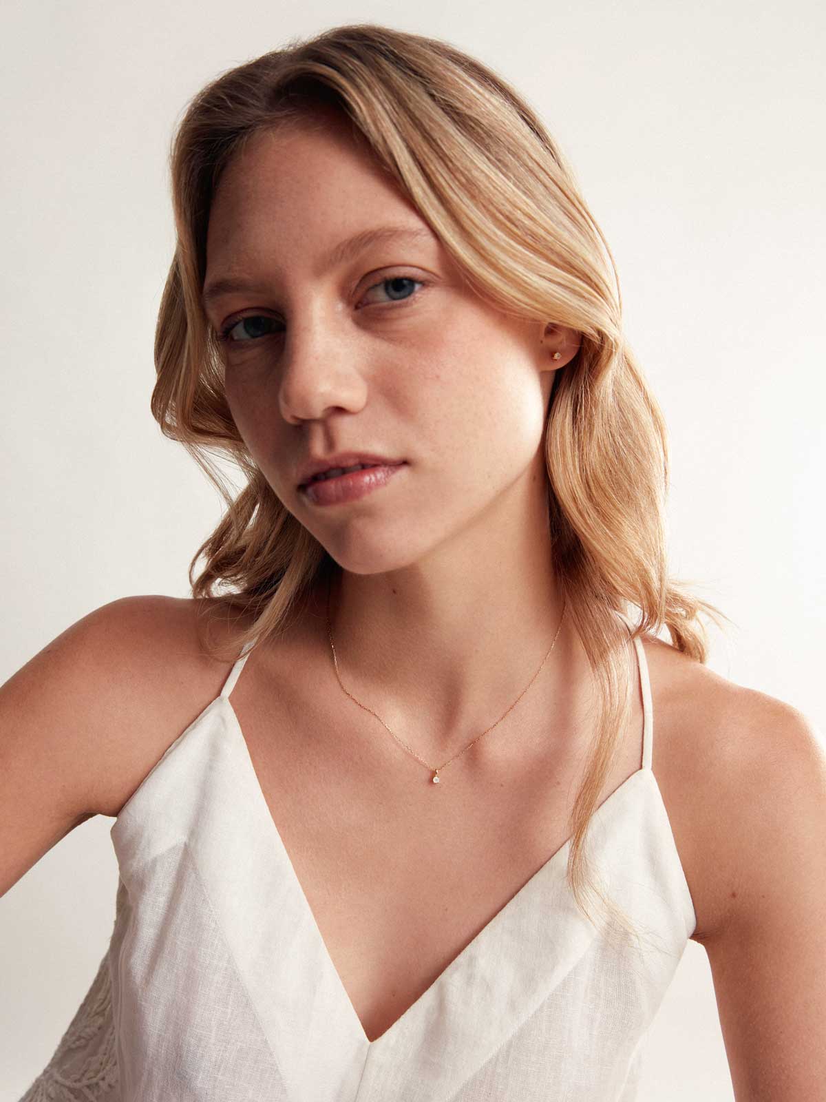 Birthstone Halskette Juni | 14k Echtgold & Mondstein - Image 3