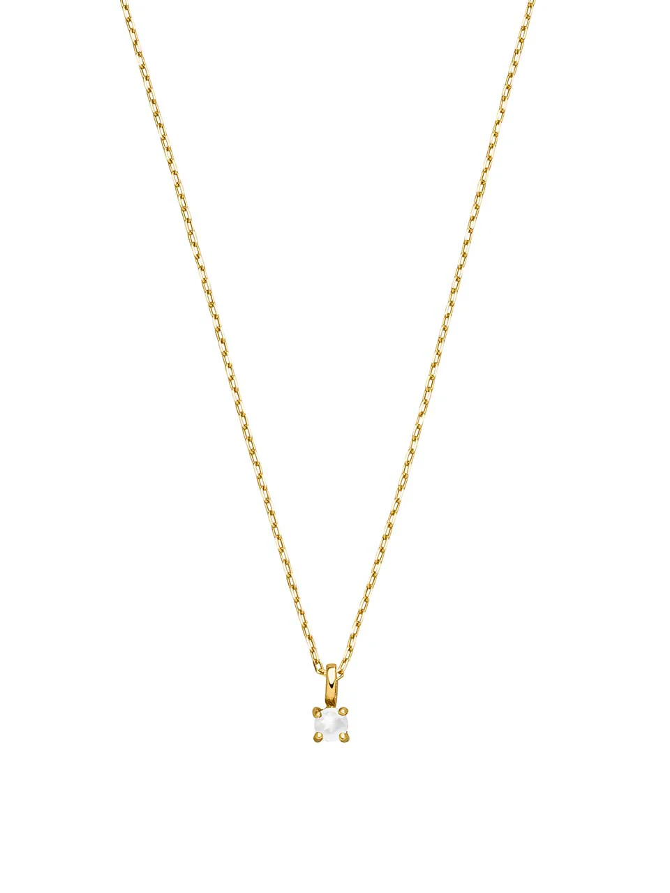 Birthstone Halskette Juni | 14k Echtgold & Mondstein - Image 5