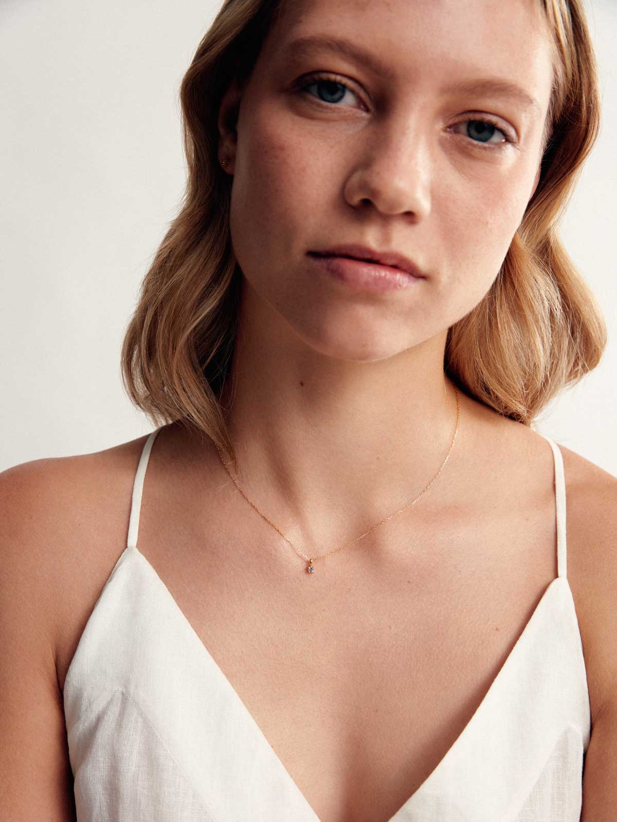 Birthstone Halskette März | 14k Echtgold & Aquamarine - Image 3