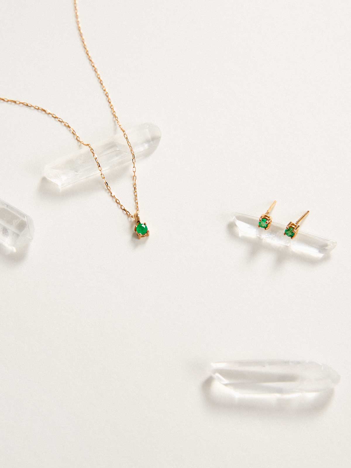 Birthstone Halskette Mai | 14k Echtgold & Smaragd - Image 5