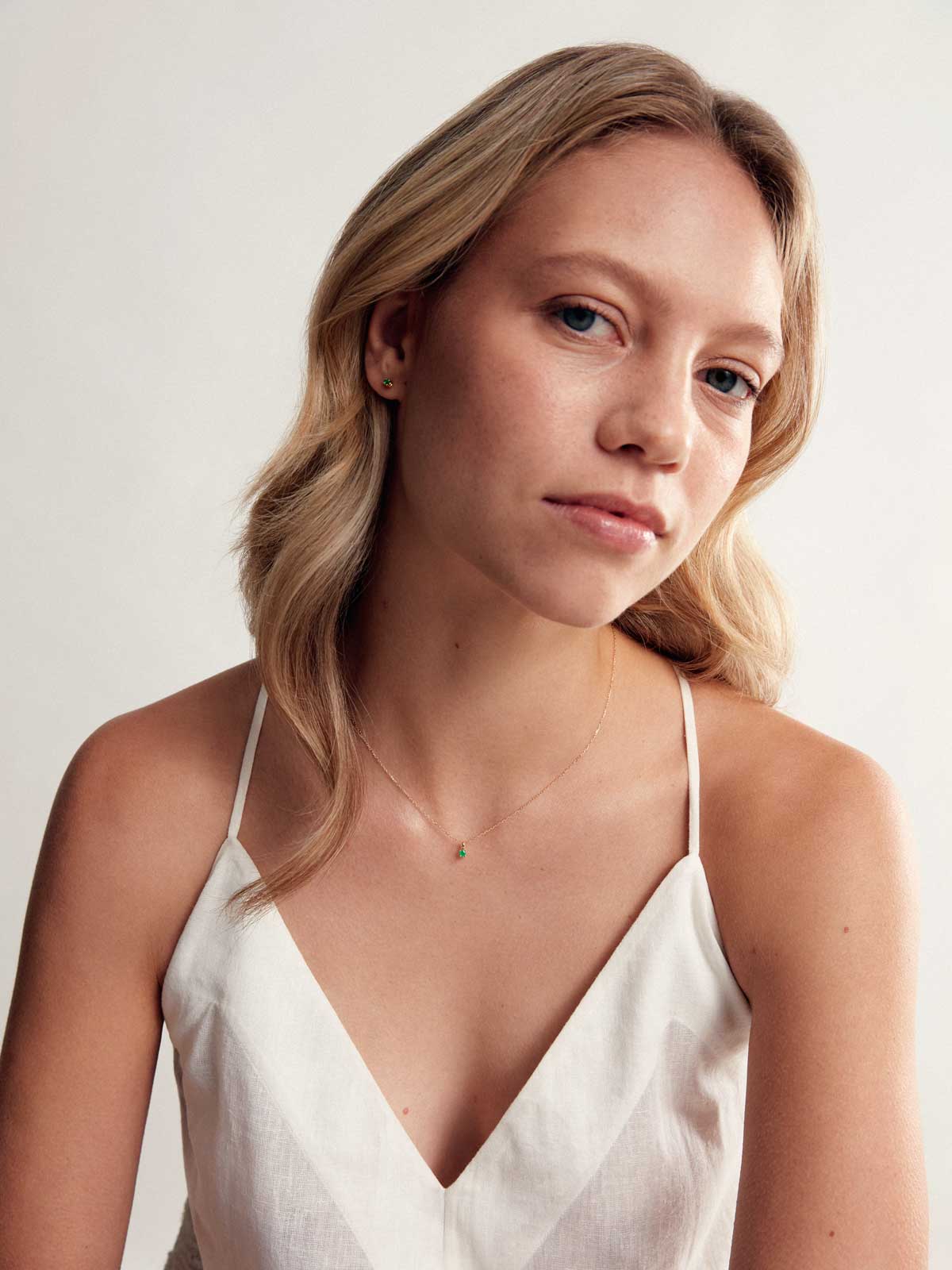 Birthstone Halskette Mai | 14k Echtgold & Smaragd - Image 6