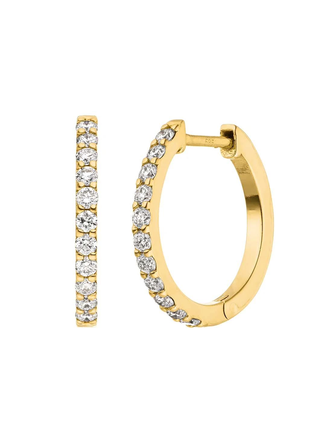 Diamond Huggies | 14k Echtgold - Image 9