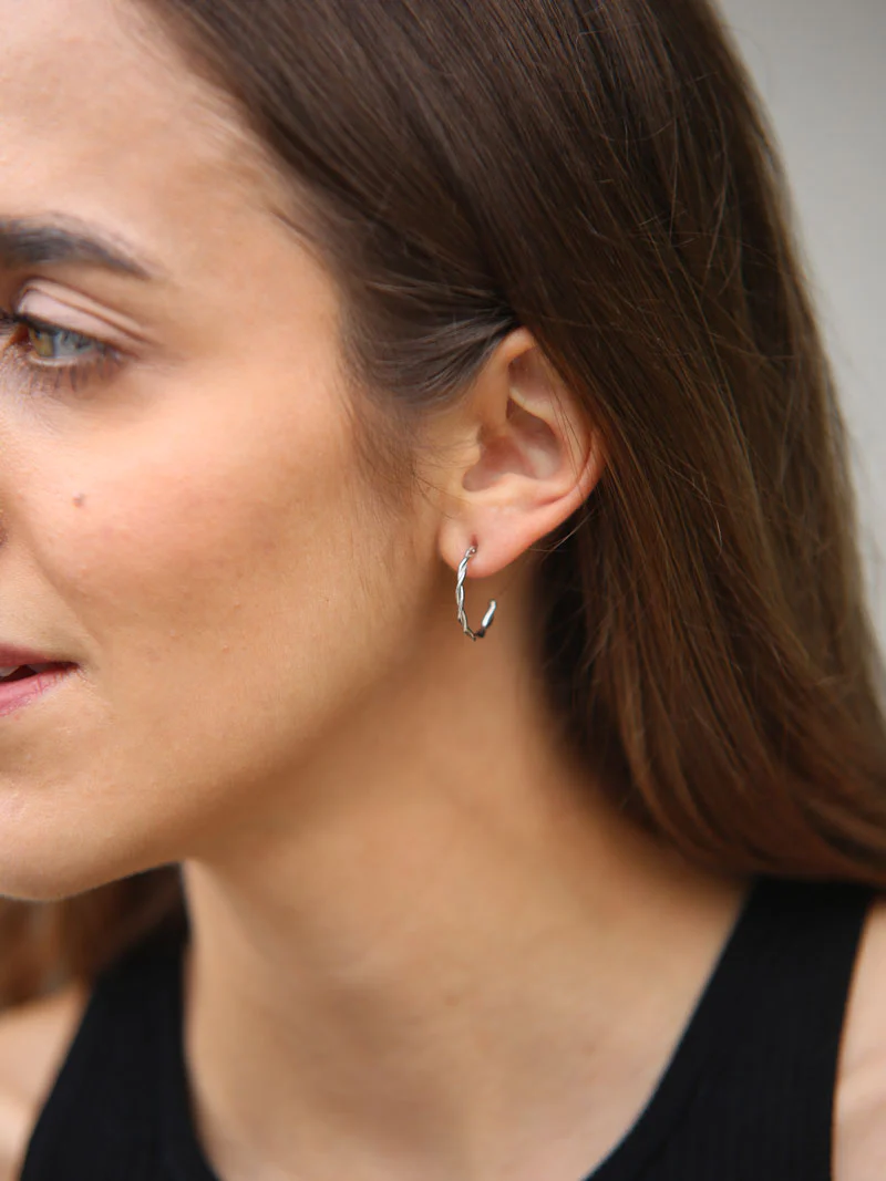 Twisted Hoop Earrings - Image 8