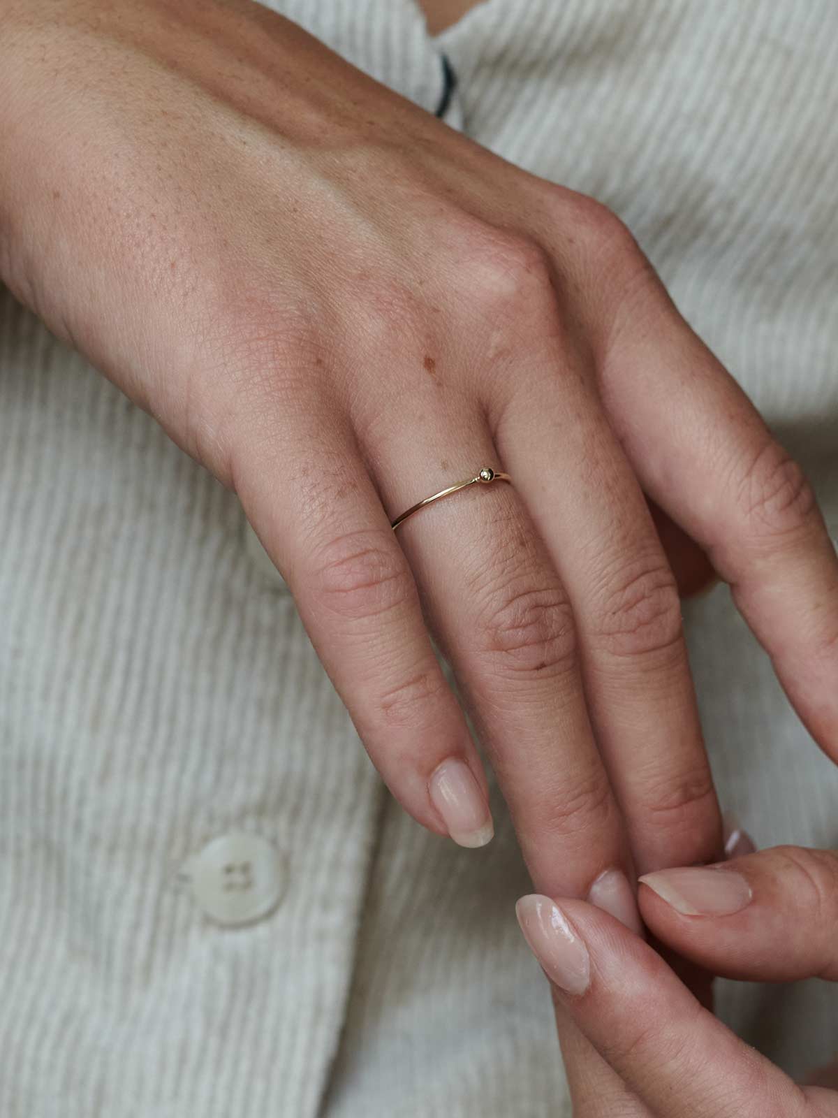 Vibrant Gold Pearl Ring | 14k Echtgold - Image 3